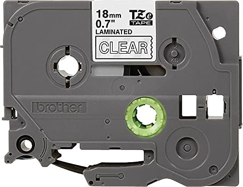 Brother P-Touch TZE145 - TZe Standard Adhesive Laminated Labeling Tape, 3/4w, White on Clear-BRTTZE145