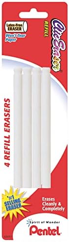 Pentel Refill Eraser for Clic Eraser, Pack of 4 (ZERBP4-K6)