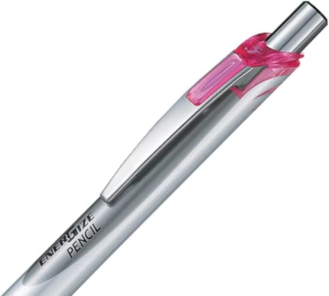 Pentel Mechanical Pencil, Energize, 0.5mm, Silver & Pink (PL75-P)