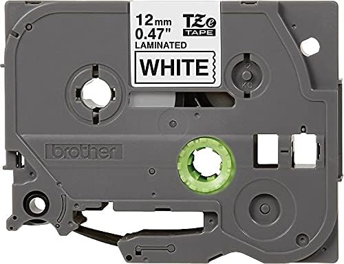 Brother TZE231 Standard Adhesive Laminated Labeling Tape, 0.47" x 26.2 ft, Black on White