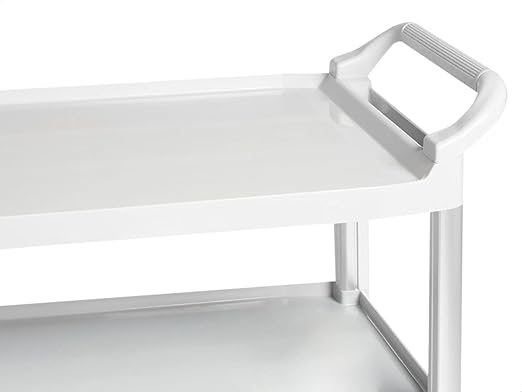 Amazon Basics 3-Tier Rolling Utility Cart, Commercial Grade, 400 lbs Loading Capacity, Portable Mobile Shelving, Gray
