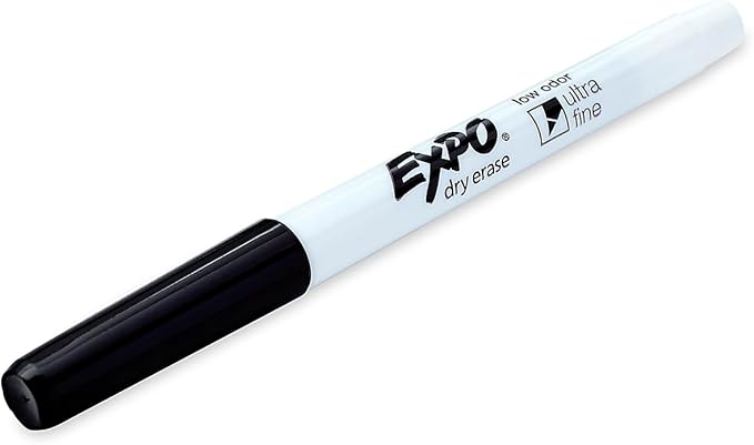 EXPO Low Odor Dry Erase Markers Ultra Fine Tip Black 36 Count