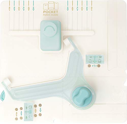We R Memory Keepers Pocket Maker Punch Board, 6-Piece, Create Pockets to Store Keepsakes Over 100 Pocket Sizes, for Journaling, Scrapbooking, & More
