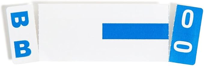 Smead AlphaZ NCC Color-Coded Label, B&O, Label Sheet, Dark Blue, 100 per Pack (67153)