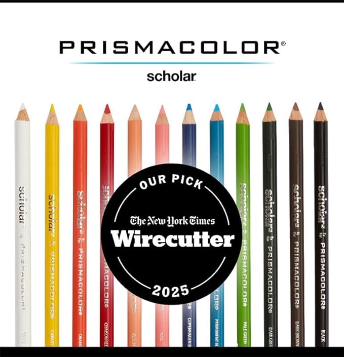 Prismacolor Scholar Colored Pencils, 24 Count - Vibrant Colors, Art Supplies, Drawing, Coloring, For Beginner Artists