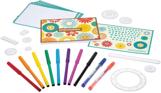 Spirograph Lunchbox Set –Arts and Crafts, Kids Toys, Art Supplies, Craft Supplies, Drawing Kit, Spiral Art, Classic Gear Design Kit, Case, Pens, Design Sheet Included, Ages 8+