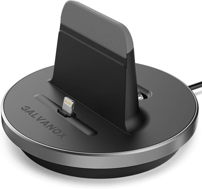 Encased iPhone Charger Dock, Fast Charge Desktop Charging Stand (case Compatible) DockMate² MFI Certified Lightning Charger (Fully Adjustable Design)