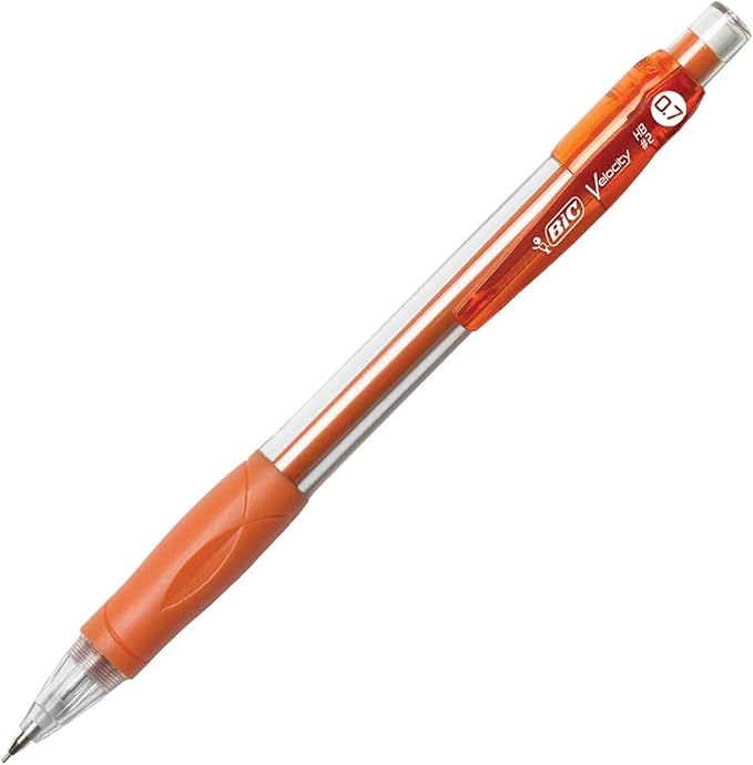 BIC Velocity Strong Lead Mechanical Pencils, With Colorful Barrel, Thick Point (0.9mm), 12-Count Pack Mechanical Pencils With Erasers