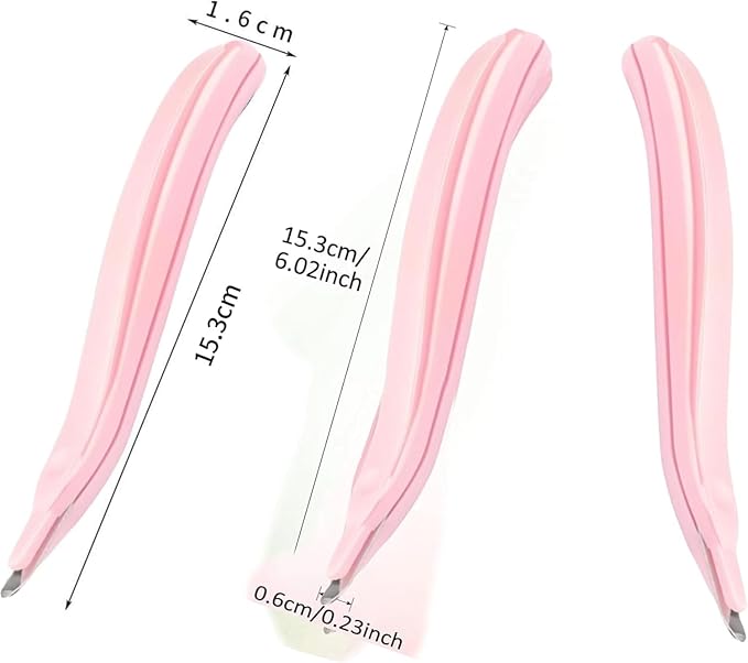 Magnetic Staple Remover Puller Tool, 6 Pieces, Rubberized, for School/Office/Home (Pink)
