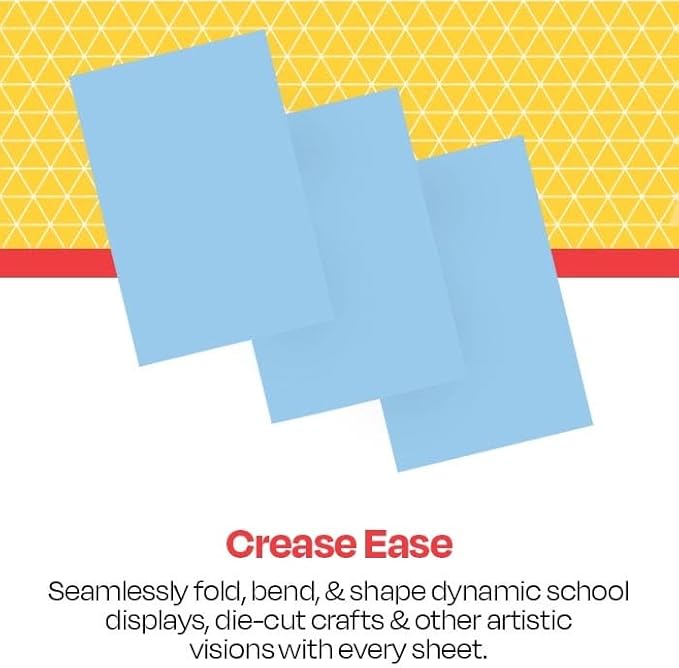 School Smart Folding Bristol Board, 9 x 12 Inches, Blue, Pack of 100