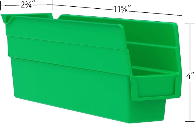 Akro-Mils 30110 Plastic Organizer and Storage Bins for Refrigerator, Kitchen, Cabinet, or Pantry Organization, 12-Inch x 3-Inch x 4-Inch, Yellow, 24-Pack