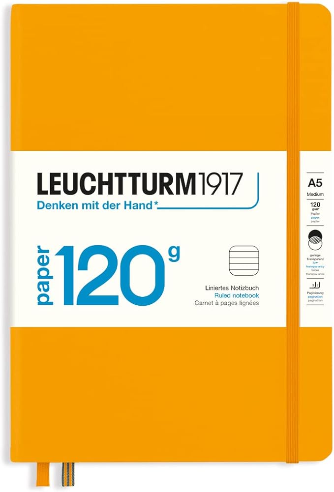 LEUCHTTURM1917 - 120G Special Edition - Medium A5 Ruled Hardcover Notebook (Rising Sun) - 203 Numbered Pages with 120gsm Paper