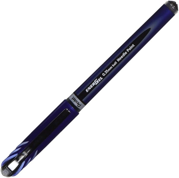 Pentel Energel Euro Ballpoint Pen, 0.35mm Needle Tip, Black Ink (BLN23-A)