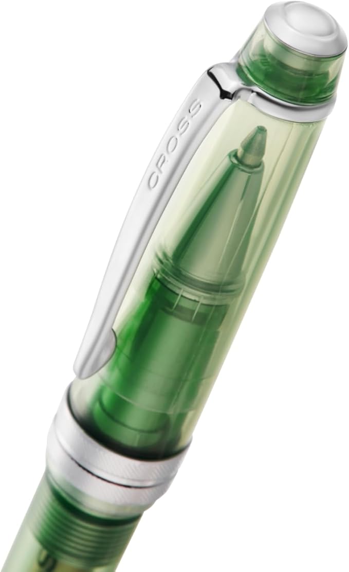 Cross Bailey Light Translucent Green Resin Ballpoint Pen - Professional Pen for Effortless Writing - Journaling, Note-Taking & More - Black Ink - Easy Handling - Includes Gift Box