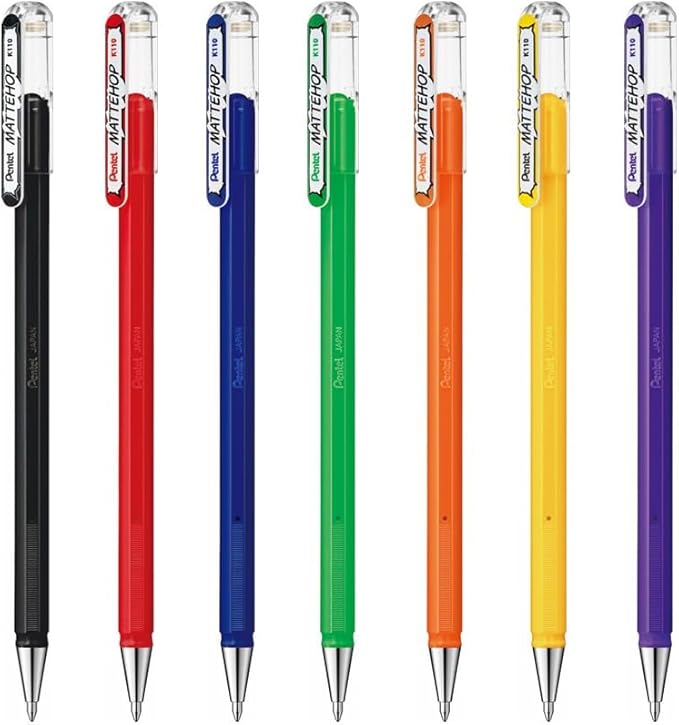 Pentel Matte Hop Original + Sweet Color Ballpoint Pen, 14 Colors K110-V14ST