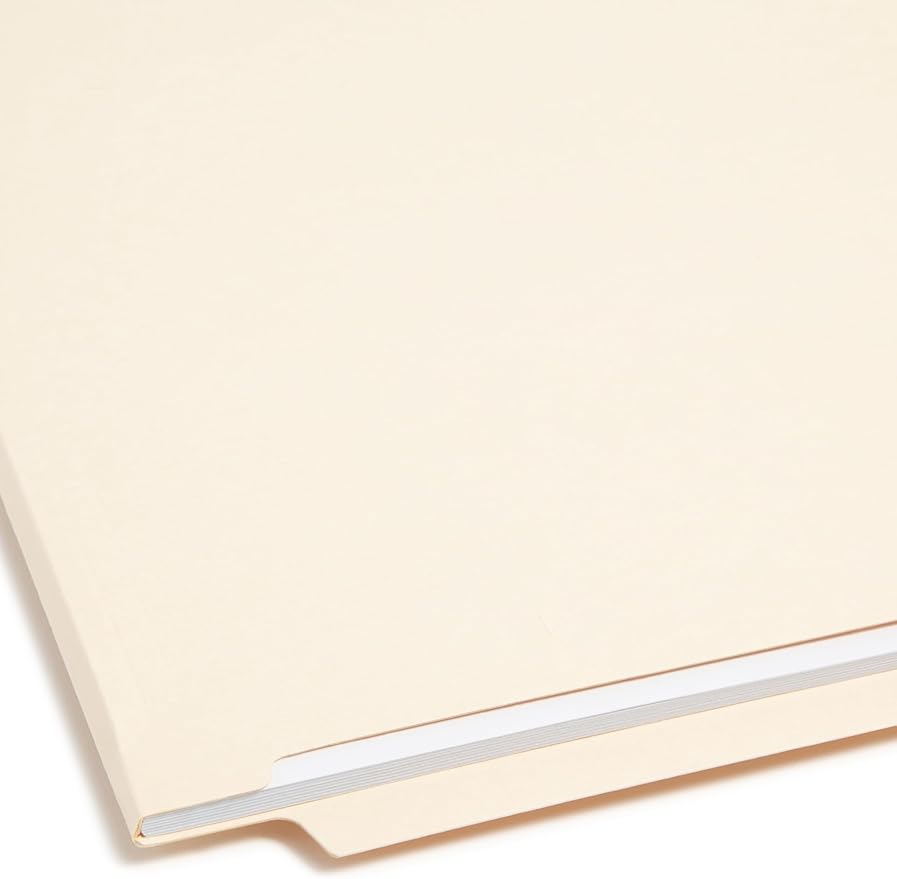 Smead Shelf-Master End Tab Fastener File Folders, 50 Count, Manila, Reinforced Straight-Cut Tabs, Letter Size (34114)