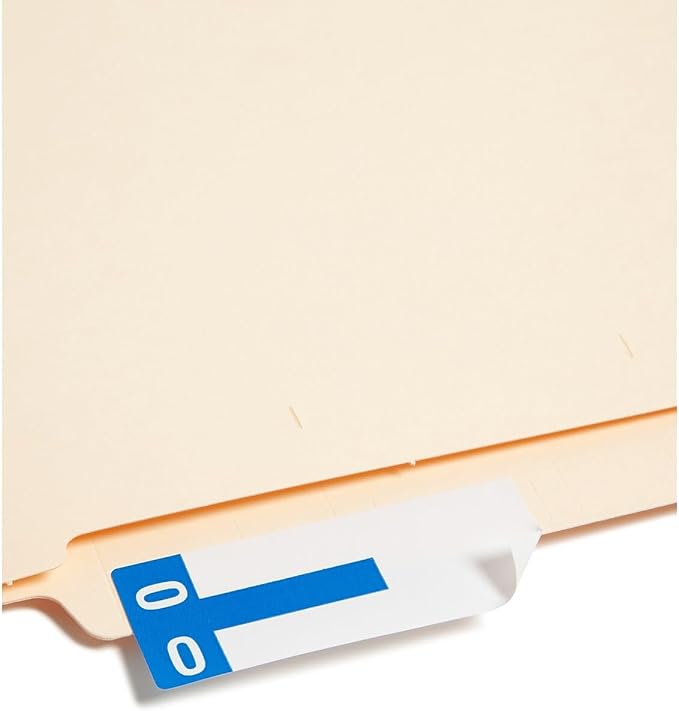 Smead AlphaZ NCC Color-Coded Label, B&O, Label Sheet, Dark Blue, 100 per Pack (67153)