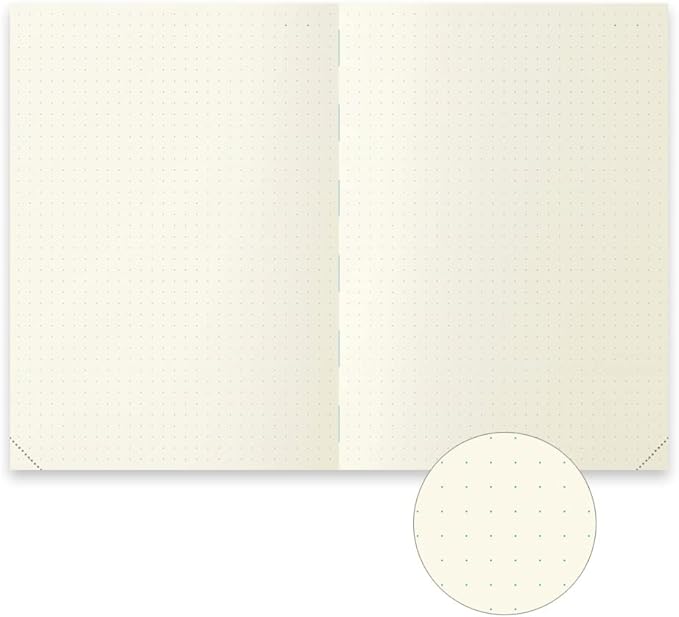 DESIGNPHIL Midori 15313006 Notebook, MD Notebook, Journal, A5, 1 Page Per Day, Dot Square A
