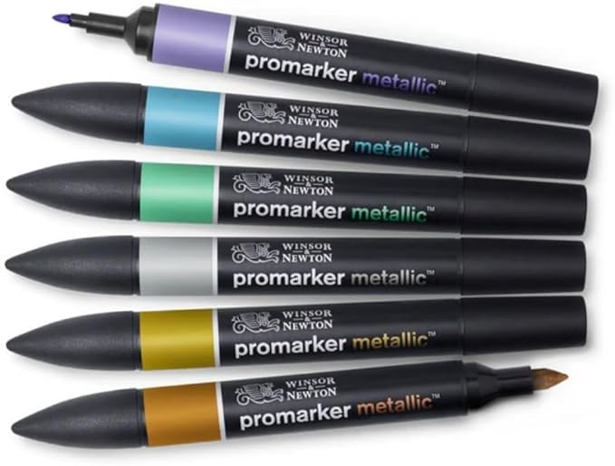 Winsor & Newton Promarker Metallic, Set of 6