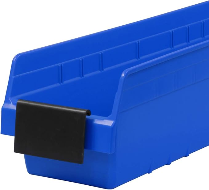 Akro-Mils 40410 Extended Label Holder for Akro-Mils Shelf Bins and ShelfMax Bins, Black, (24-Pack)