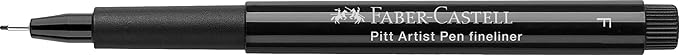 FABER-CASTELL 167132 PITT Artist Manga Drawing Pens, Black, 4-Pack
