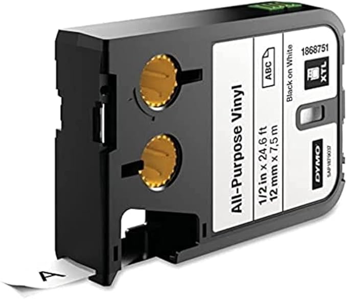 DYMO All-Purpose Labels for DYMO XTL Label Makers Black on White 1" 1 Roll (1868753)