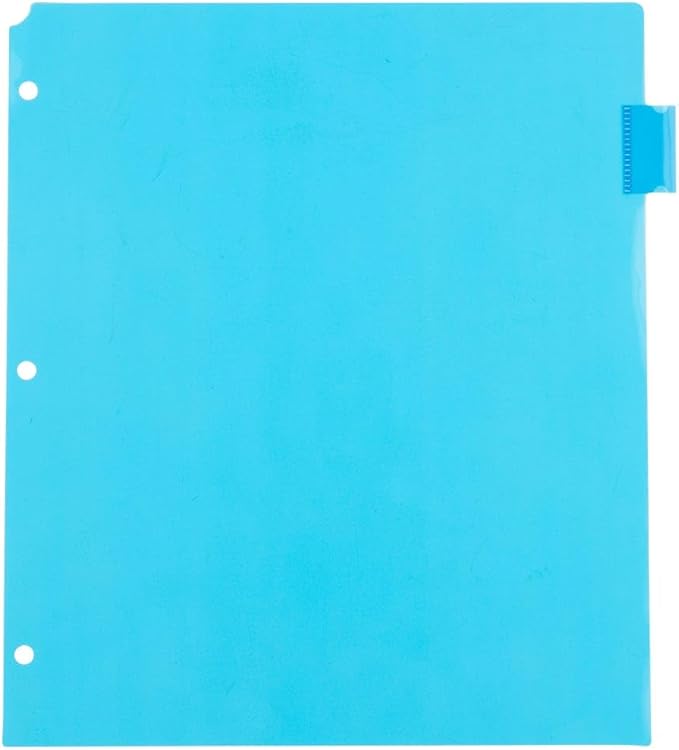 JAM PAPER Plastic Index Tab Dividers - 8-Tab - 9 3/4 x 11 1/2 - Multicolor - 2 Sets of 8 Tabs/Pack