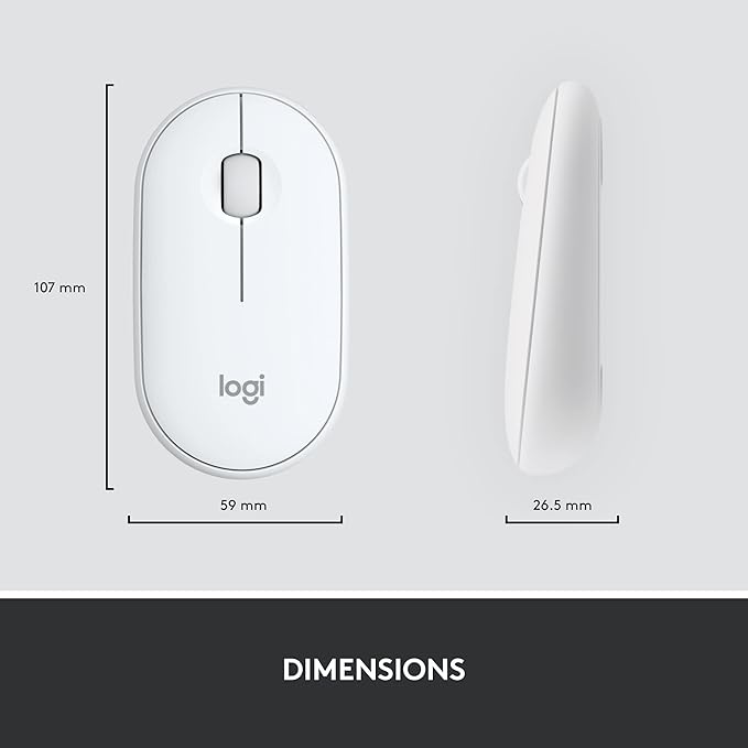 Logitech MK470 Ultra Slim Minimalist Wireless Keyboard Mouse Combo Off White