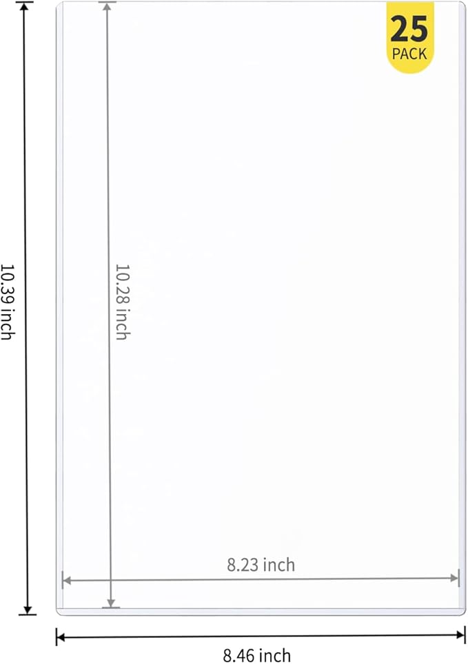 25-Pack 8 x 10 Inch Premium Toploaders - Crystal Clear Plastic Holders, Sheet Protectors for Autograph Pictures, Art