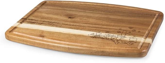 PICNIC TIME Disney Winnie the Pooh Ovale Acacia Cutting Board, Serving Board, Charcuterie Board, (Acacia Wood)