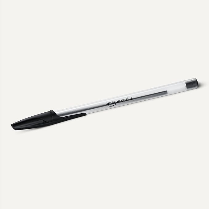 Amazon Basics Ballpoint Pens, Medium Point 1.0mm, Black Ink, 144-Pack