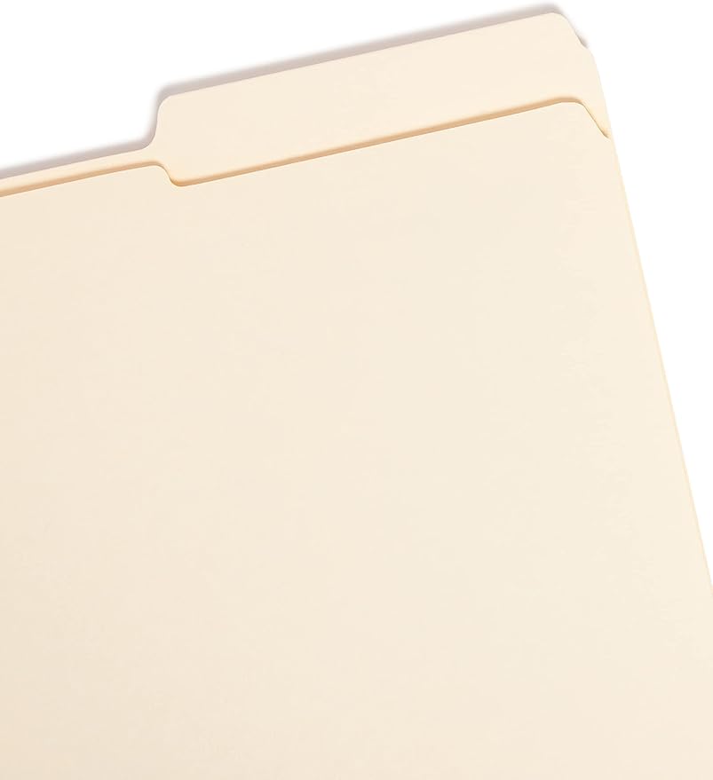 Smead File Folder, Reinforced 1/3-Cut Tab, Right Position, Legal Size, Manila, 100 per Box (15337)
