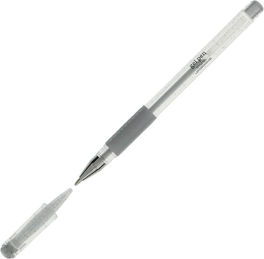 Art Alternatives Gel Pen, Glitter Silver - Ballpoint - Non-Smear + Quick Dry - Writing, Drawing, Coloring, Journal, Planner