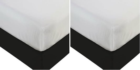 BLISSFORD Queen Plastic Mattress Protector - Heavy Duty, Fitted Vinyl - Plastic Mattress Cover, Rubber Sheets for Bedwetting Adult or Child, 100% Waterproof Fitted Sheet Queen (Pack of 2)