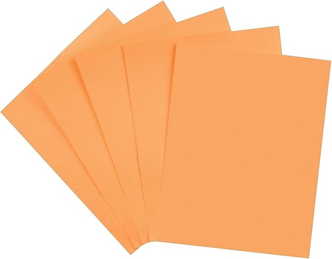 Staples Brights 24 Lb. Colored Paper Orange 500/Ream, For Everyday Use at Home or Office