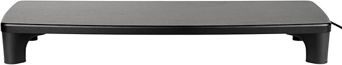 3M Adjustable Monitor Stand with 4-Port USB Hub, Black, Great for Computer Monitors, Laptops, TVs, Speakers, Printers and More