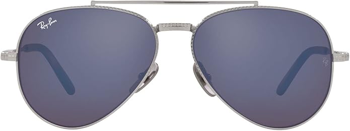 Ray-Ban Unisex Rb8225 Aviator Titanium Aviator Sunglasses