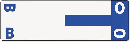 Smead AlphaZ NCC Color-Coded Label, B&O, Label Sheet, Dark Blue, 100 per Pack (67153)