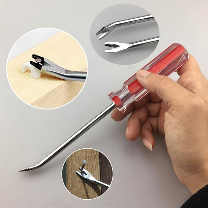 Upholstery and Construction Staple Remover with Tack Puller Tool, Nail Puller, Carpet Remover, for Removing All Kinds of Staples for Furniture, Wooden Case, Carton, Floor, Photo Frame （3pcs）