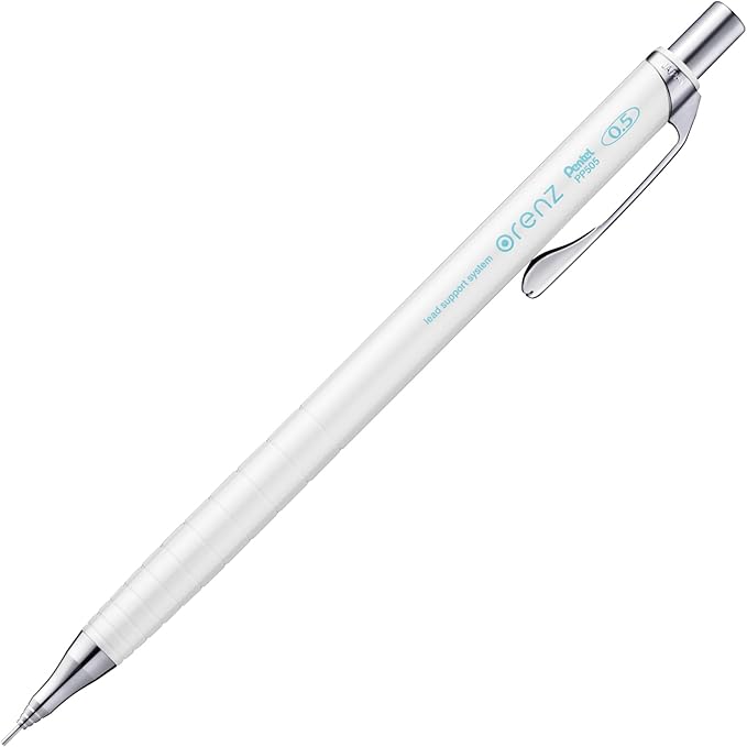 Pentel Mechanical Pencil, Orenz, 0.5mm, White (XPP505-W)