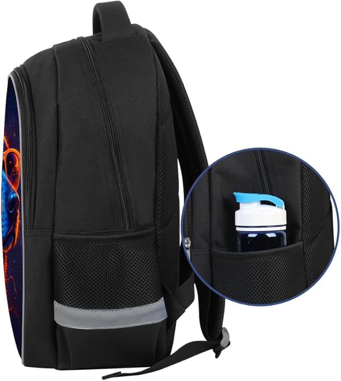 School Backpack for Boys 17" Boys Backpack for Kids Children Teens Elementary Middle School - Students Bookbag Ages 6-18 Travel Back Pack Dog