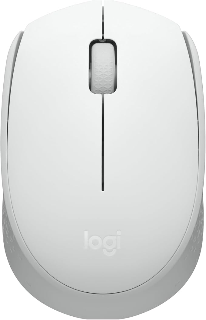 Logitech M170 Wireless Mouse for PC, Mac, Laptop, 2.4 GHz with USB Mini Receiver, Optical Tracking, 12-Months Battery Life, Ambidextrous - Off White
