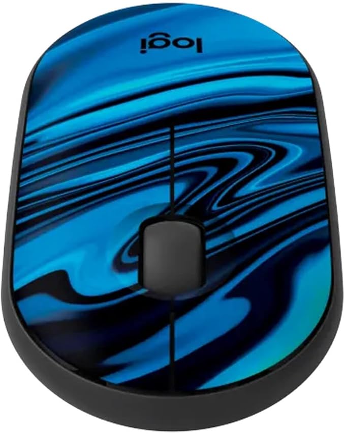 Logitech M340 Wireless Mouse with Limited Edition Prints, USB Receiver and Silent Clicks, Portable Wireless Mouse for Laptop, PC, Windows, Chrome, Surface, Blue Galaxy - Optical - 32.81 ft (Renewed)
