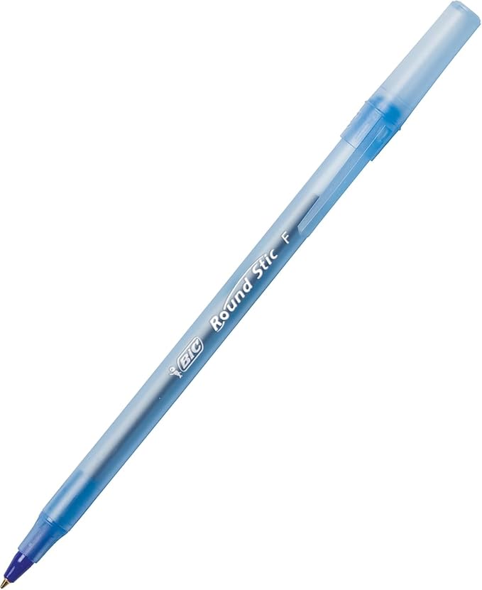 BIC Round Stic Xtra Life Ballpoint Pen, Medium Point 1.0 mm, Pack of 300 Blue Ink Pens