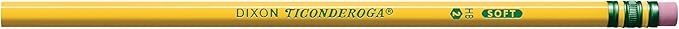 Ticonderoga Wood-Cased Pencils, Unsharpened, #2 HB Soft, Yellow, 96 Count