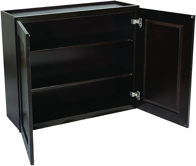 Design House Brookings Shaker Fully Assembled Wall Kitchen Cabinet W3336, 33 W x 12 D x 36 H, Brown, Solid Wood, Design House, 569038