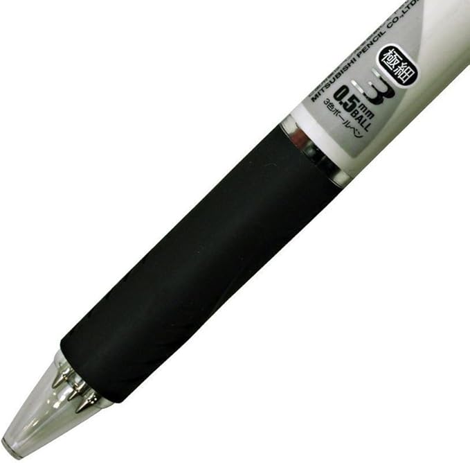 uni Ballpoint Pen Jetstream 3 Color Ink 0.5mm, Black/Red/Blue/White (SXE340005.1)