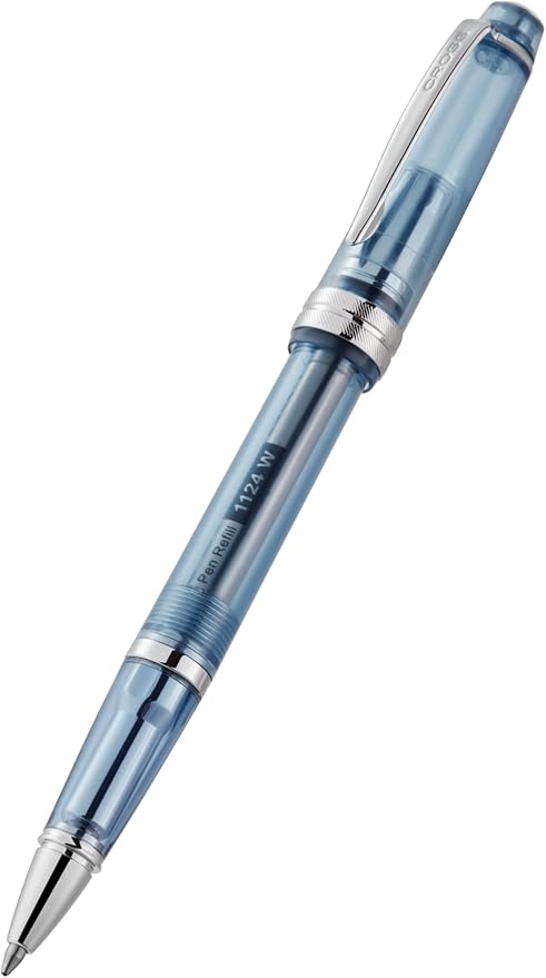 Cross Bailey Light Translucent Navy-Blue Resin Ballpoint Pen - Professional Pen for Effortless Writing - Journaling, Note-Taking & More - Black Ink - Easy Handling - Includes Gift Box