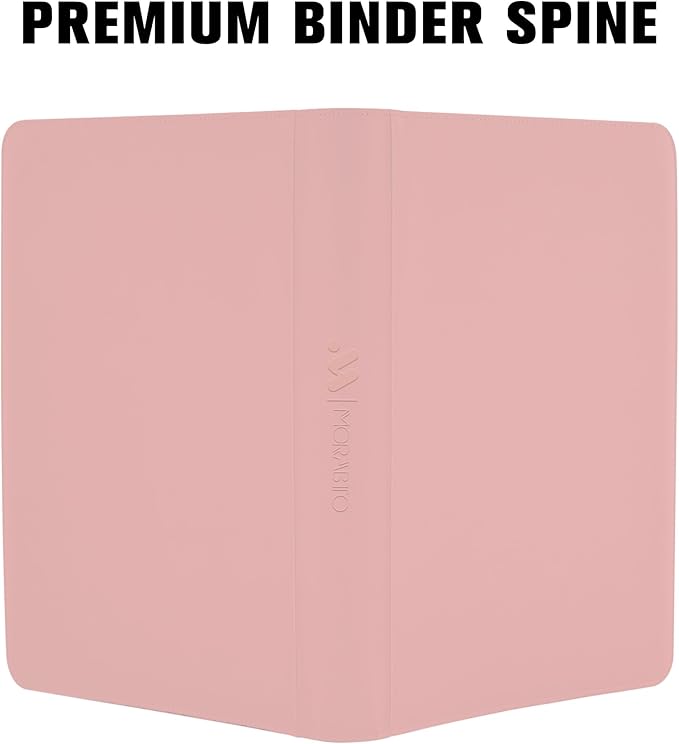 Card Binder 16 Pocket,Trading Card Binder Holds up to 1408 Cards with 44 Sleeves,Zipper Card Holder Album Compatible with TCG Card/Game Cards/Sports Card-Light pink