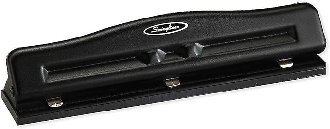 Swingline 2-3 Hole Punch, Adjustable, Commercial Hole Puncher, 11 Sheet Punch Capacity, Black (74020)